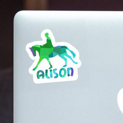 Horse Rider Sticker Alison Laptop Image