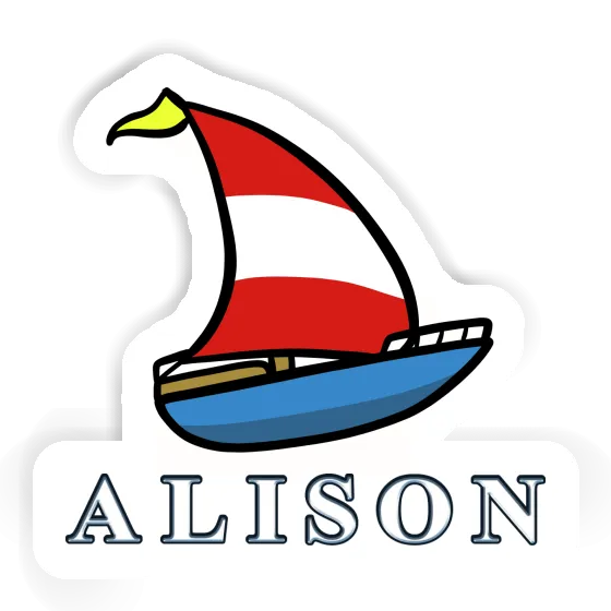 Alison Sticker Sailboat Laptop Image