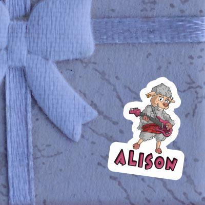 Alison Sticker Guitarist Image