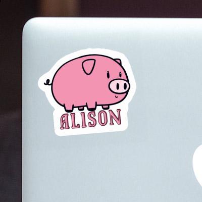 Sticker Alison Pig Gift package Image