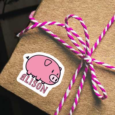 Sticker Alison Pig Laptop Image