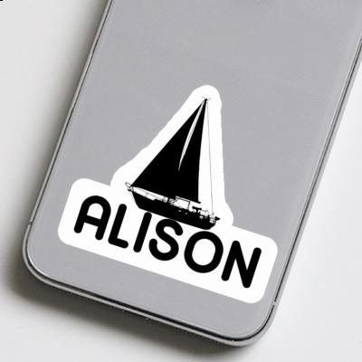 Sailboat Sticker Alison Notebook Image