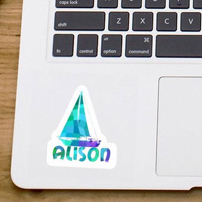 Sticker Alison Sailboat Image