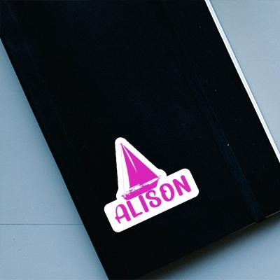 Sailboat Sticker Alison Notebook Image