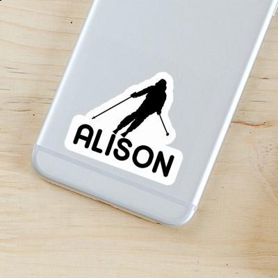 Alison Sticker Skier Laptop Image