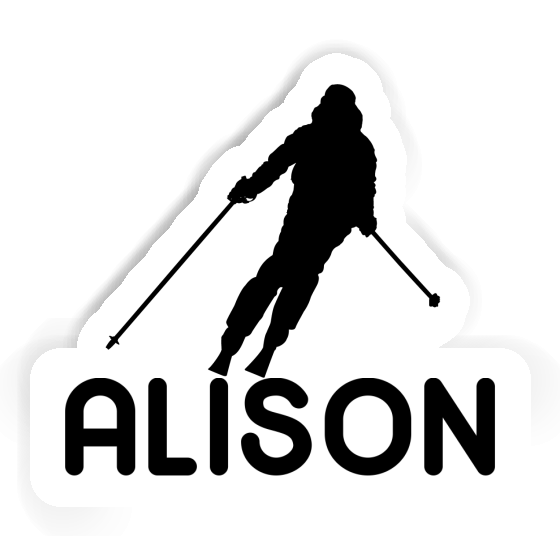 Skifahrerin Sticker Alison Notebook Image