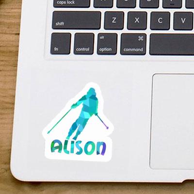 Sticker Skier Alison Laptop Image