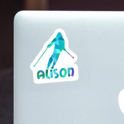 Sticker Skier Alison Laptop Image