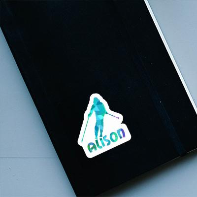 Sticker Skier Alison Laptop Image