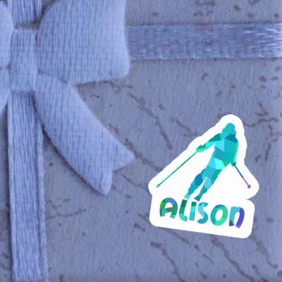 Sticker Skier Alison Notebook Image