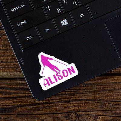 Sticker Alison Skier Laptop Image