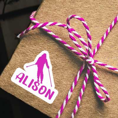 Autocollant Skieuse Alison Gift package Image