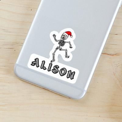 Alison Sticker Weihnachts-Skelett Gift package Image