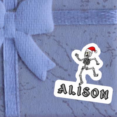 Alison Autocollant Squelette de Noël Image