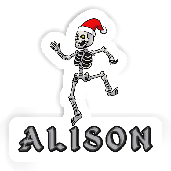 Alison Sticker Weihnachts-Skelett Image