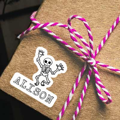 Alison Autocollant Squelette Gift package Image