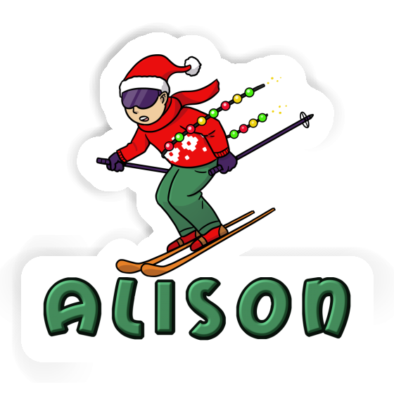 Sticker Skifahrer Alison Image