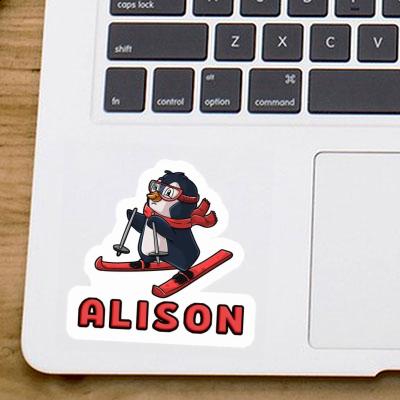 Alison Sticker Skier Image