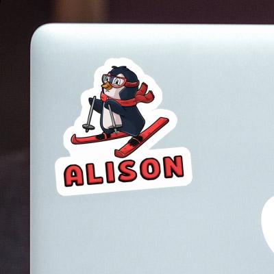 Alison Sticker Skifahrerin Laptop Image