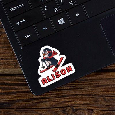 Alison Sticker Skier Image