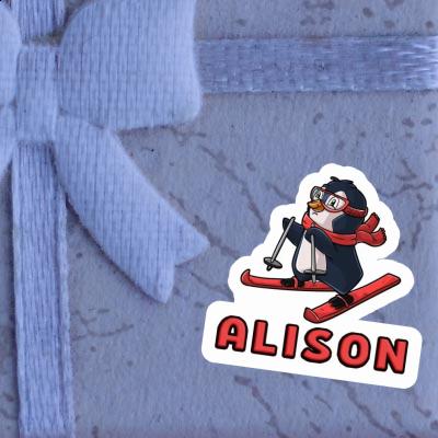 Autocollant Skieuse Alison Gift package Image