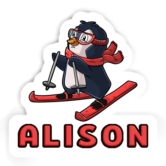 Alison Sticker Skier Laptop Image