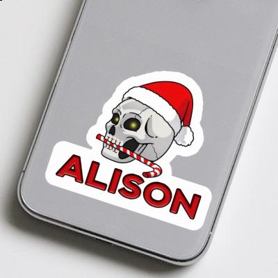 Sticker Weihnachtstotenkopf Alison Laptop Image