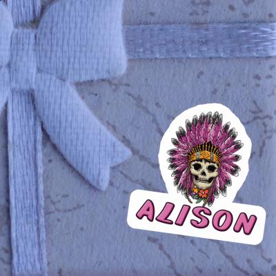 Autocollant Alison Femmes Crâne Gift package Image