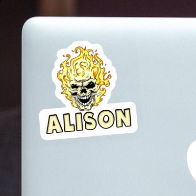 Sticker Alison Totenkopf Notebook Image