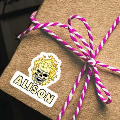 Skull Sticker Alison Laptop Image