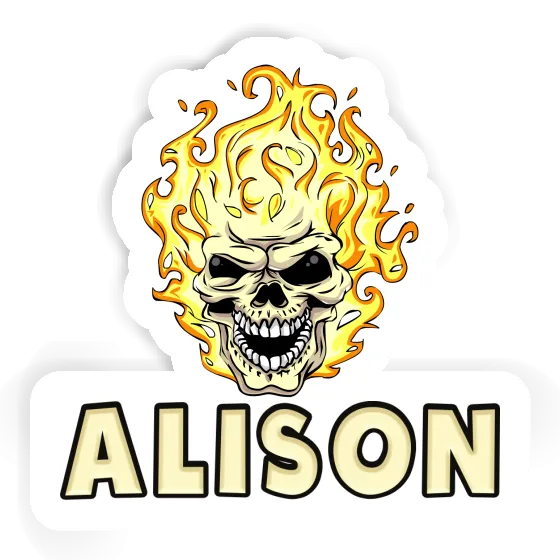 Skull Sticker Alison Notebook Image