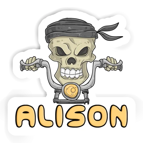 Sticker Motorcycle Rider Alison Laptop Image