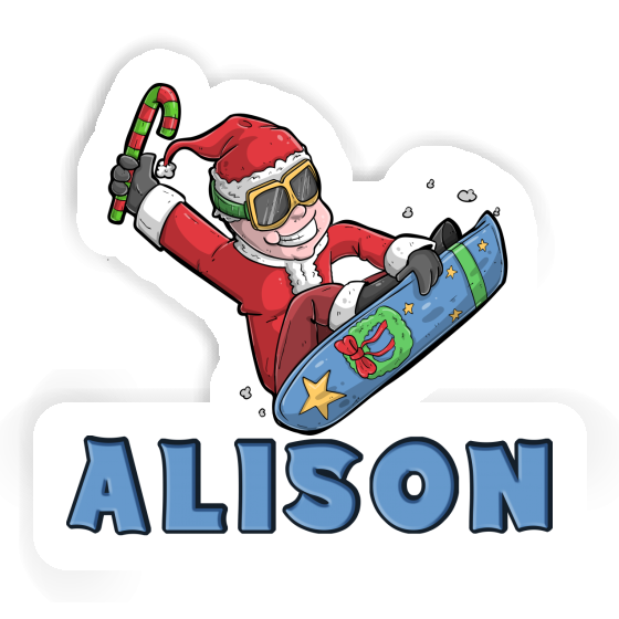 Sticker Alison Weihnachts-Snowboarder Gift package Image