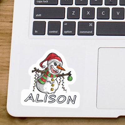 Autocollant Alison Bonhomme de neige Gift package Image