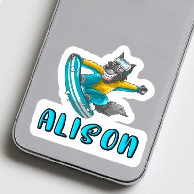 Aufkleber Alison Snowboarder Image