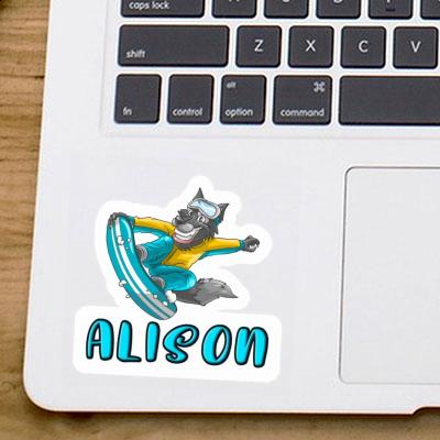 Aufkleber Alison Snowboarder Laptop Image