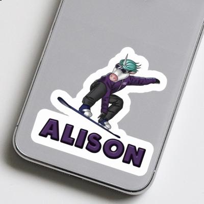 Snowboarder Sticker Alison Image