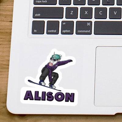 Snowboarder Sticker Alison Notebook Image