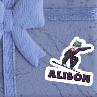 Alison Aufkleber Snowboarderin Gift package Image