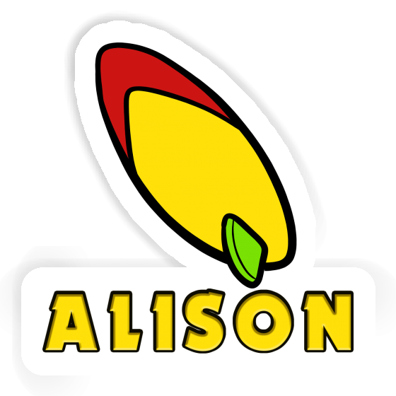 Alison Sticker Surfboard Image