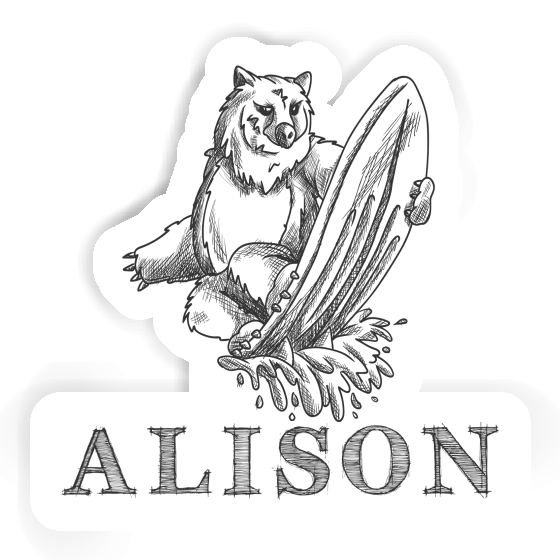 Sticker Alison Surfer Laptop Image