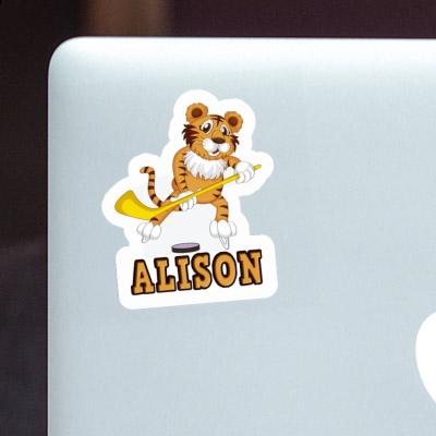 Sticker Alison Ice-Hockey Player Notebook Image