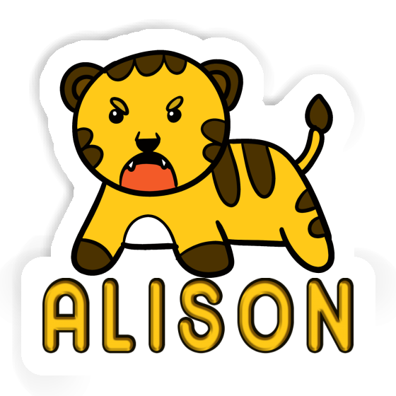 Alison Sticker Tiger Laptop Image