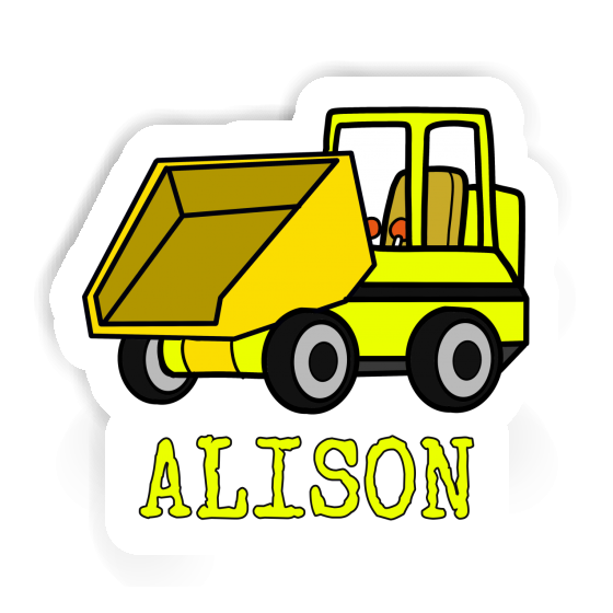 Alison Sticker Front Tipper Laptop Image