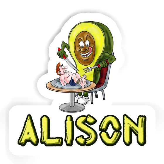 Alison Autocollant Avocat Notebook Image