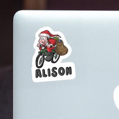 Sticker Bicycle Rider Alison Laptop Image