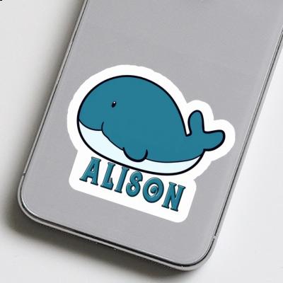 Alison Sticker Whale Fish Image