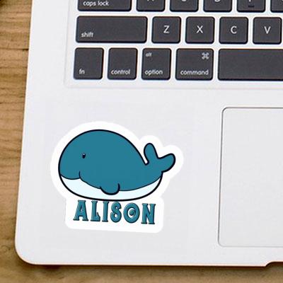 Alison Sticker Whale Fish Notebook Image