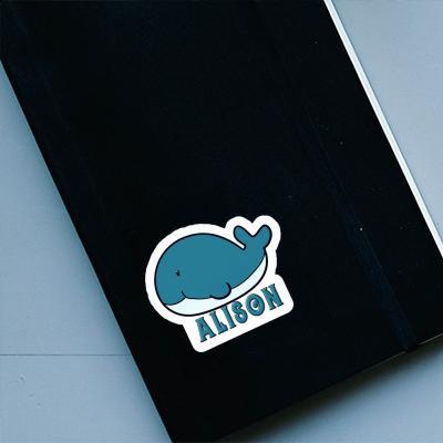 Alison Sticker Whale Fish Notebook Image