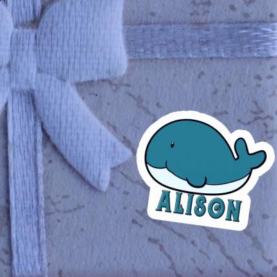 Alison Sticker Whale Fish Laptop Image